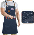 RUVANTI Work Aprons for Men, Oil & Water Repellent, PolyCotton Cross Back by Ruvanti