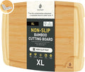Bamboo Cutting Board Set Non Slip Feet Over Sink Acrylic Counter Lip Glass by Socisen