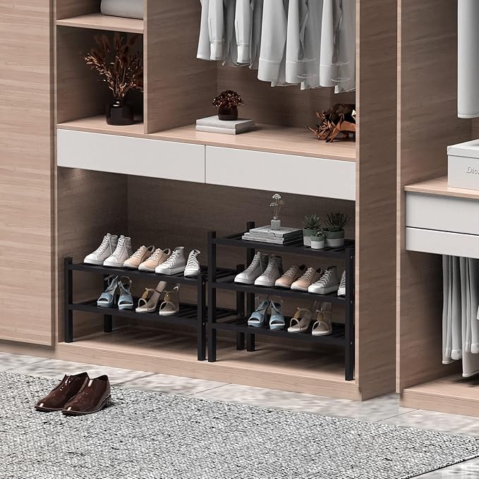 ROMGUAR CRAFT 3 Tier Bamboo Shoe Rack - Image 4