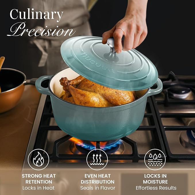 Nuovva Enamelled Cast Iron Dutch Oven Pot - Image 7