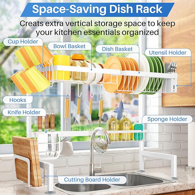 SNTD Over The Sink Dish Drying Rack - Image 2