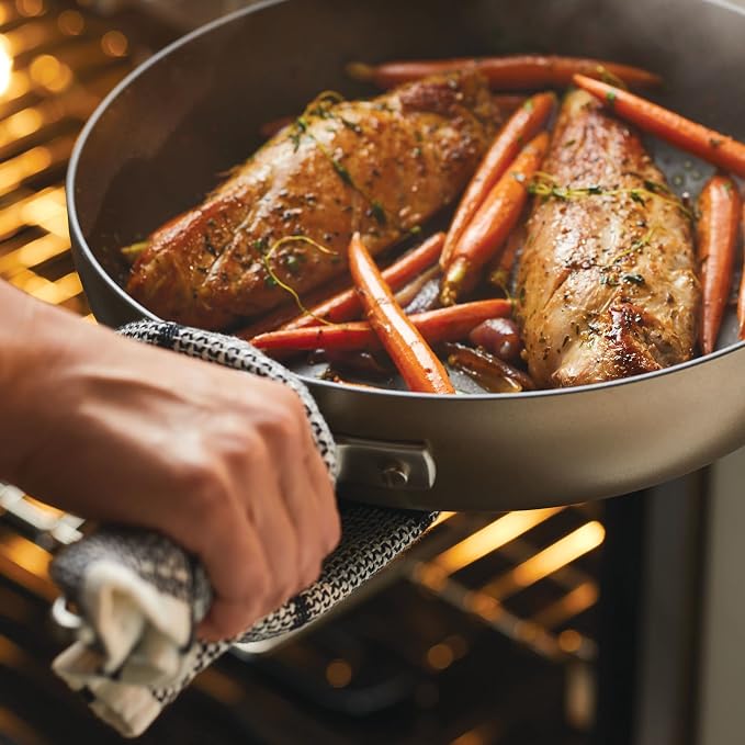 Anolon Advanced Hard Anodized Nonstick Deep Frying Pan/Skillet - Image 7