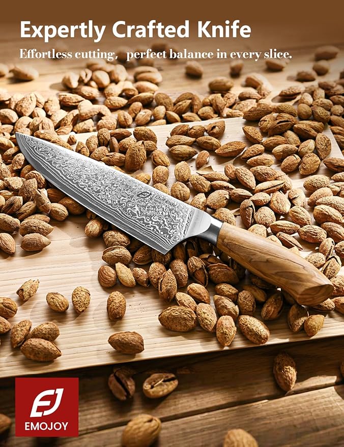 Damascus Chef Knife in Japanese Steel, 67-Layers Damascus Kitchen Knife - Image 6
