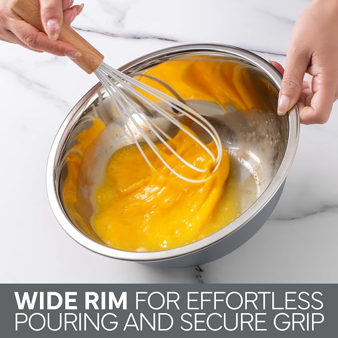 COOK WITH COLOR Stainless Steel Mixing Bowls Set - Image 5