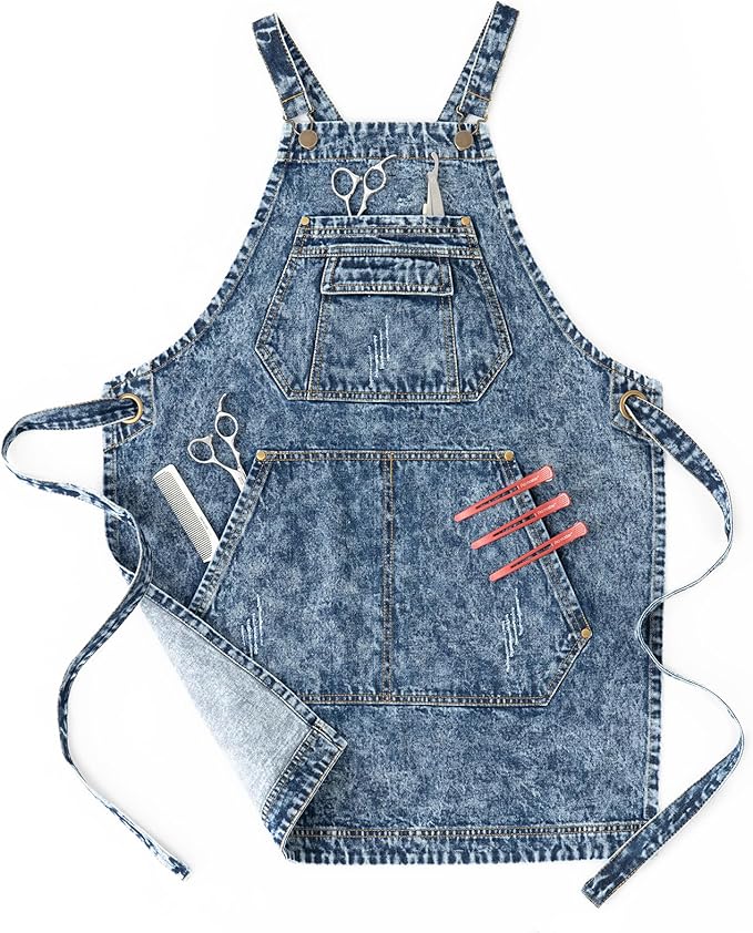 Jeanerlor - Cotton Denim Apron - Jean Apron by Jeanerlor