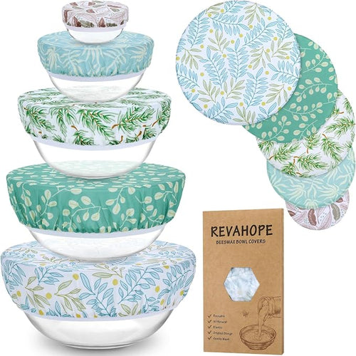 5-Size Reusable Beeswax Bowl Covers by Revahope