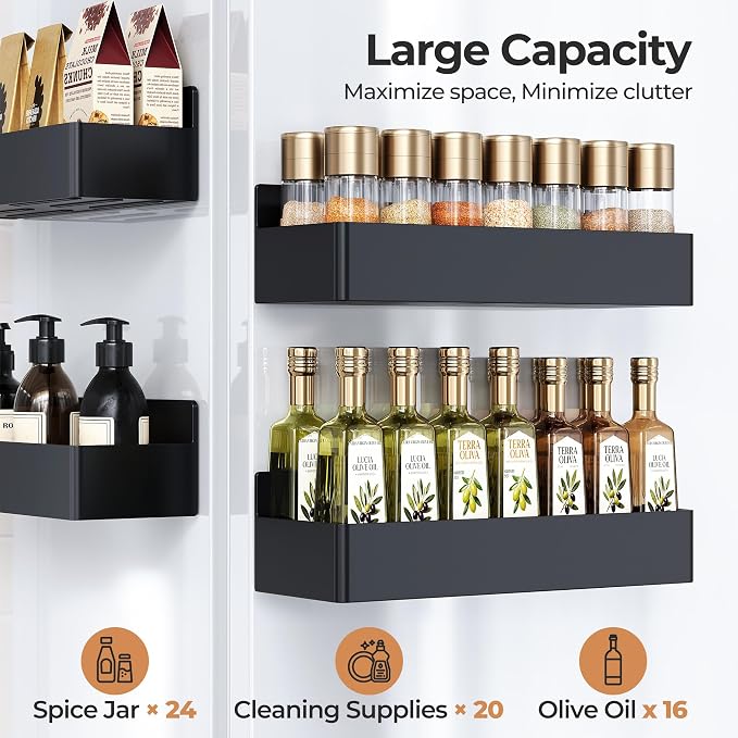 Mystozer Magnetic Spice Rack for Refrigerator, Kitchen Organizer and Storage - Image 6