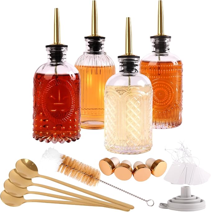 Glass Syrup Dispenser Set by Furnizone