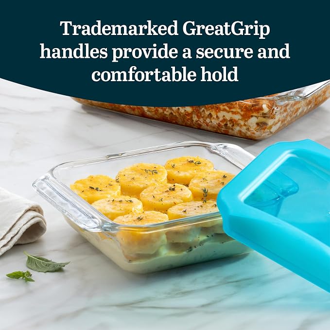 Libbey Baker’s Premium 2 Piece Glass Baking Dish Set, Stackable Casserole Dish - Image 4