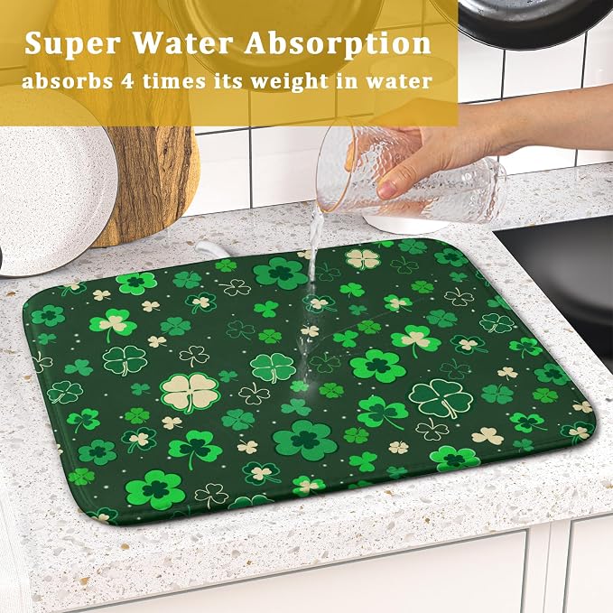 Happy St. Patrick's Day Dish Drying Mat - Image 7