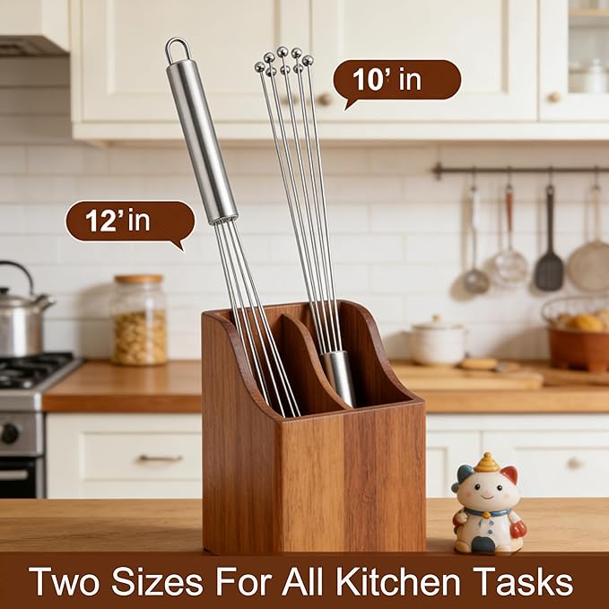 Whisk Set, Stainless Steel Ball Whisk Kitchen Tools Ideal - Image 4
