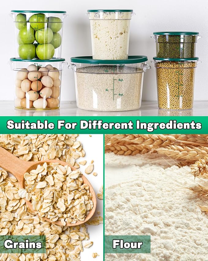 6QT NSF Round Food Storage Containers - Image 4