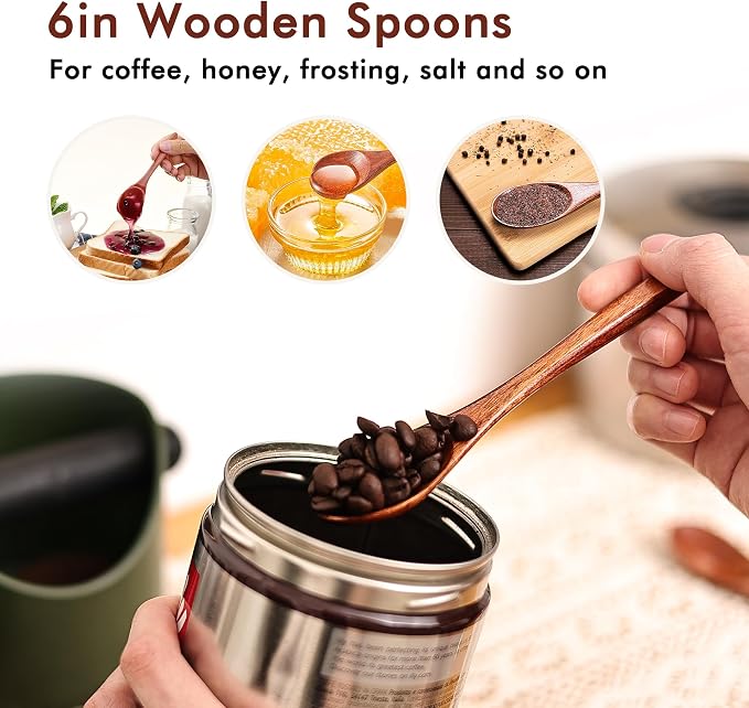 6in Wooden Spoons, Small Wooden Utensils - Image 3