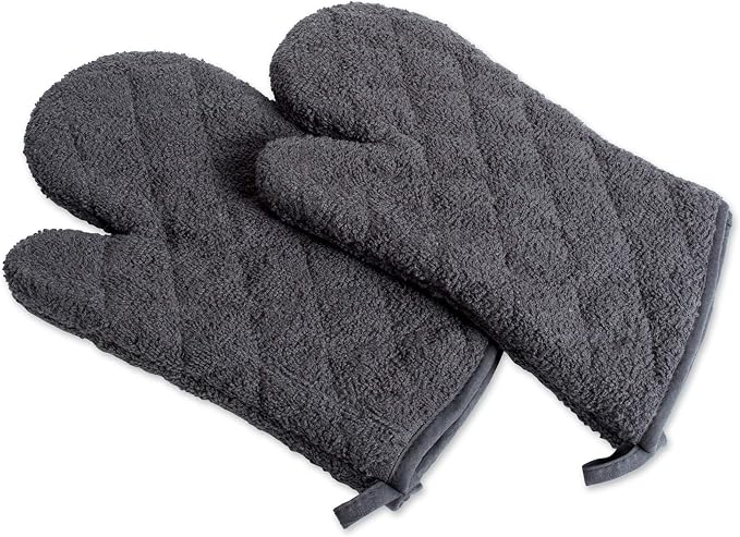 DII Basic Terry Collection 100% Cotton Quilted, Oven Mitt, Mineral Gray - Image 7