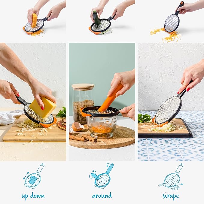 Dreamfarm Ograte Two-Sided Coarse Food & Vegetable Speed-Grater - 6mm Coarse - Image 4