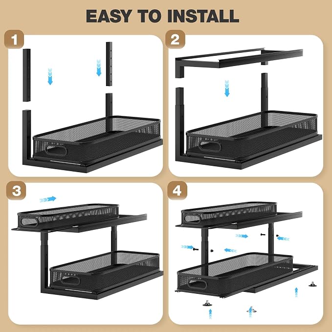 2-Pack 21.3 IN Depth Under Sink Organizer - Image 6