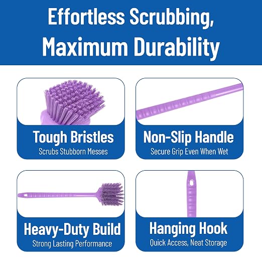 SPARTA 40501EC68 Plastic Large Scrub Brush, Kitchen Brush, Utility Brush - Image 4