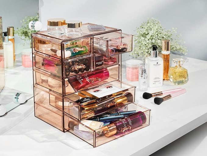 Sorbus Acrylic Makeup Organizer Set, 6-Drawer Vanity & Countertop Cosmetic - Image 7
