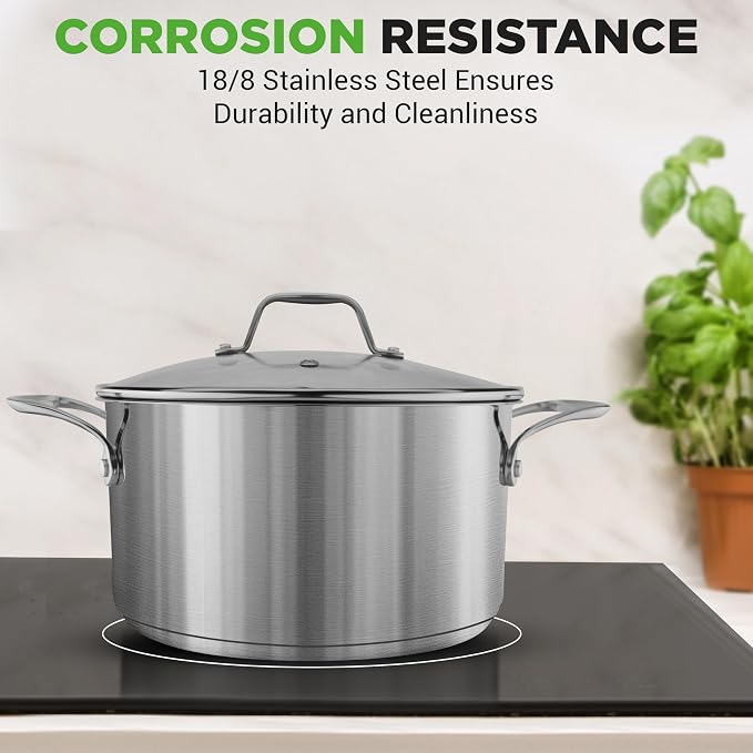 NutriChef 6-Quart Stainless Steel Stockpot – 18/8 Food Grade Heavy-Duty - Image 7