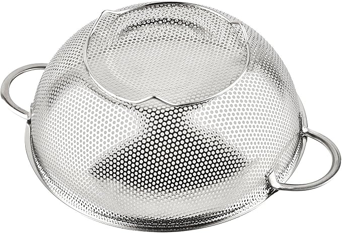 3-Piece Stainless Steel Mesh Micro-Perforated Strainer Colander Set - Image 2