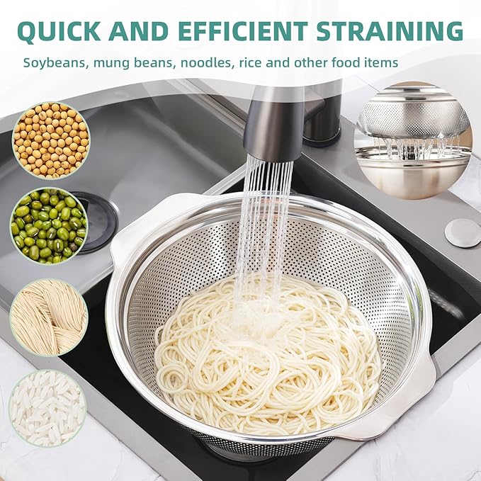 Colander for Kitchen Microporous, 5QT Strainer - Image 3