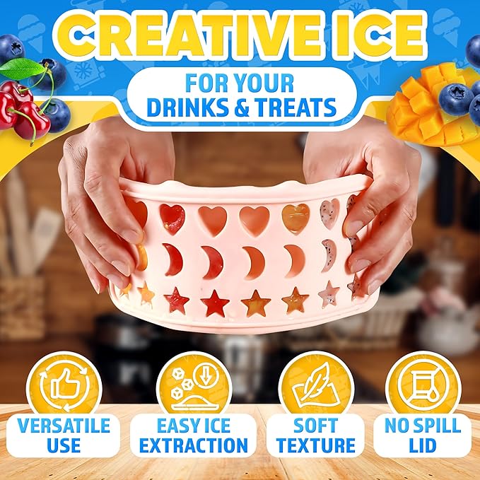 Mini Star Ice Cube Tray with Lid – Stars, Moons & Hearts that Just Pop Right - Image 3