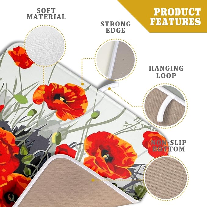 Giwawa Poppy Dish Drying Mat 16x18 inch - Image 4