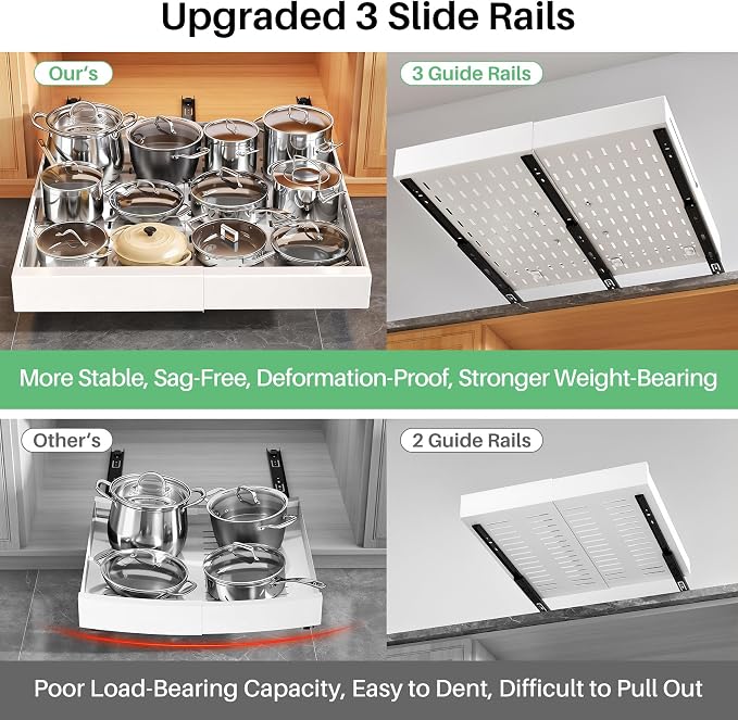 Pull out Cabinet Organizer, Expandable Width, Depth - Image 6