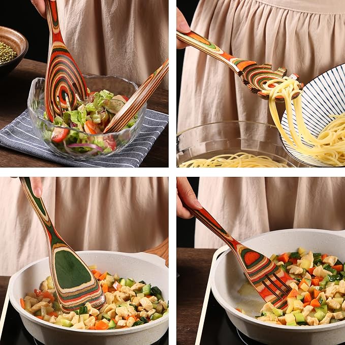 7Pcs Pakkawood Kitchen Utensils Set - Image 6