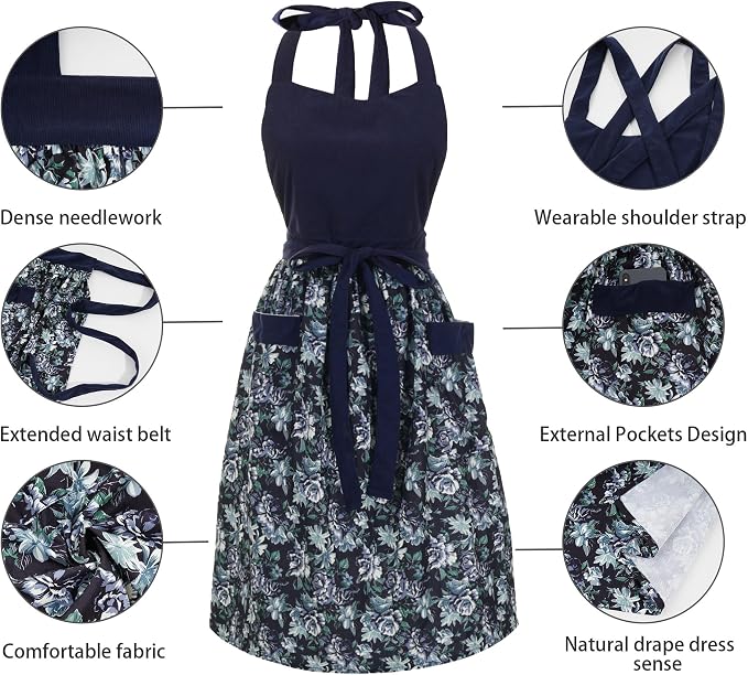 Cute Floral Aprons for Women - Image 5