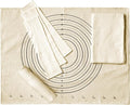 Tessco 6 Pieces Pastry Cloth and Rolling Pin Cover Set Includes 2 Pcs 25 x 20 by Tessco