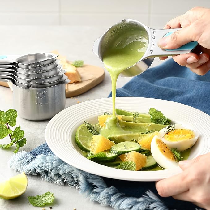 Spring Chef Magnetic Measuring Cups & Spoons Set, Strong Magnets, Heavy Duty - Image 9