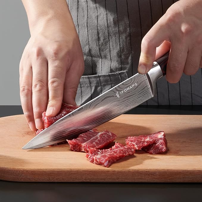 15-Piece Knife Set with Block for Kitchen, with Built-In Sharpener, Stainless - Image 5