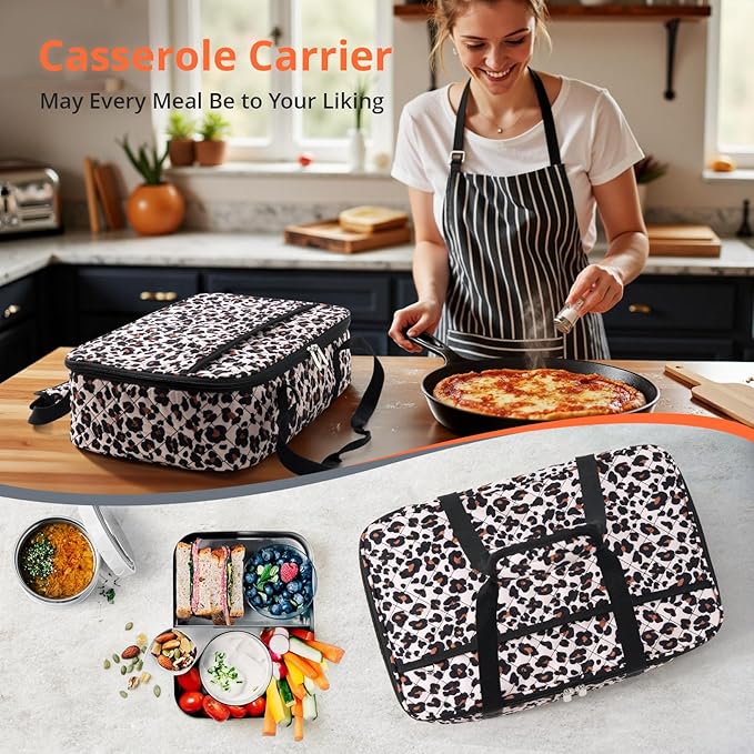 Insulated Casserole Carrier Portable Food Tote - Image 6