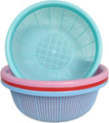 4 pcs Plastic Wash Basket Round Perforated Colander Wash Vegetables and Fruits by STARANDBEE