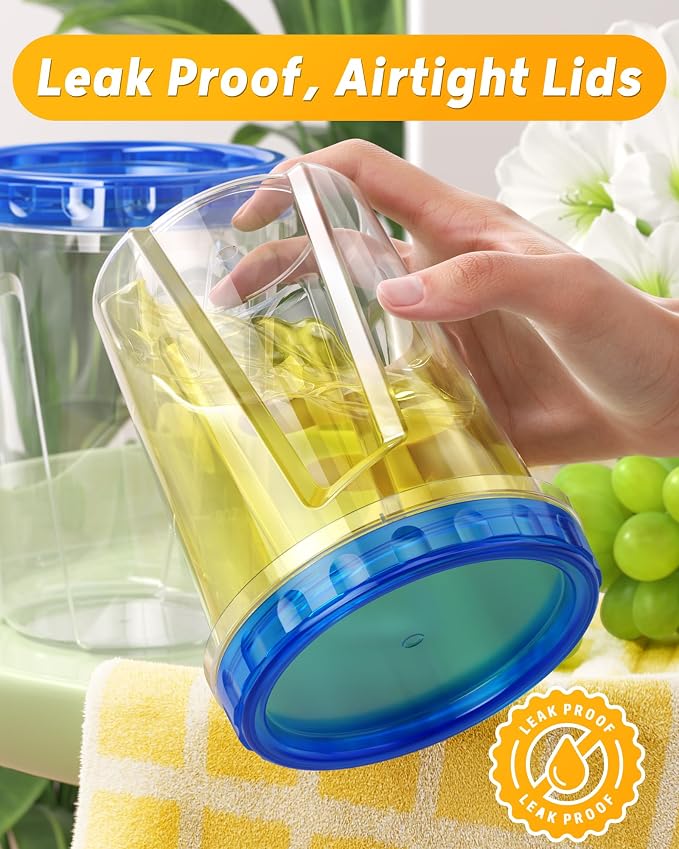 BiuLeon 12 Pack-34 oz Freezer Storage Containers, Plastic Food Storage - Image 6