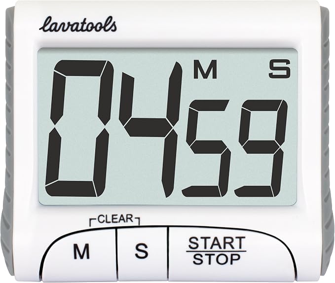 Lavatools KT1 Digital Kitchen Timer & Stopwatch, Large Display, Bold Digits - Image 2