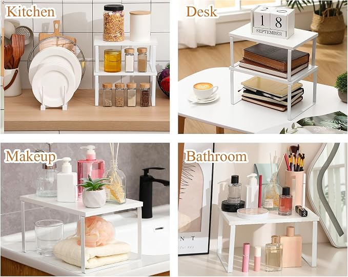Marsui 4 Pcs Kitchen Organizer Accessories Set Cabinet Organizer Shelf and - Image 7