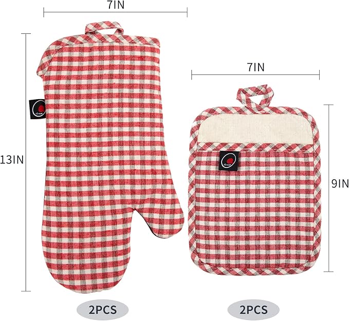 Oven Mitts and PotHolders Sets, Non-Slip Neoprene Oven Mitts are Suitable - Image 6