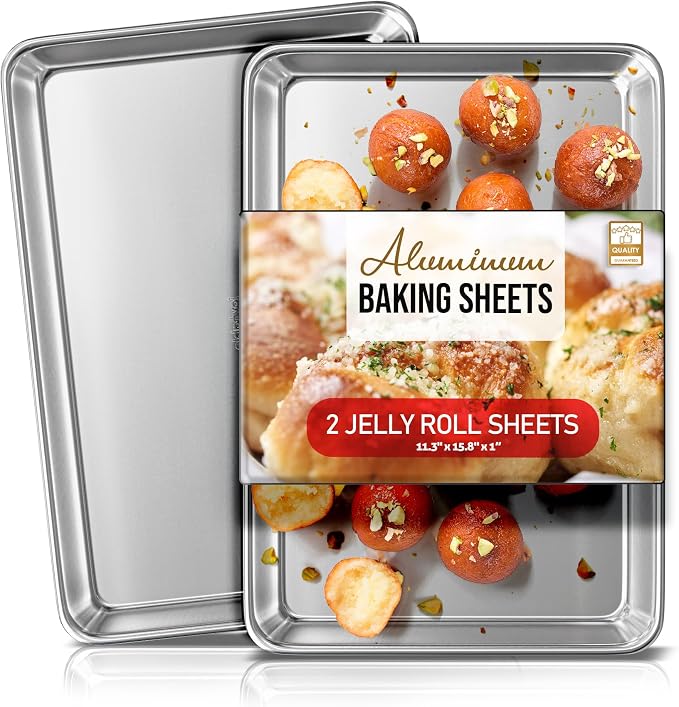 Eatex Aluminum Baking Sheet Set, 2 Pack Cookie Sheet Set, Cookie Sheets by Eatex