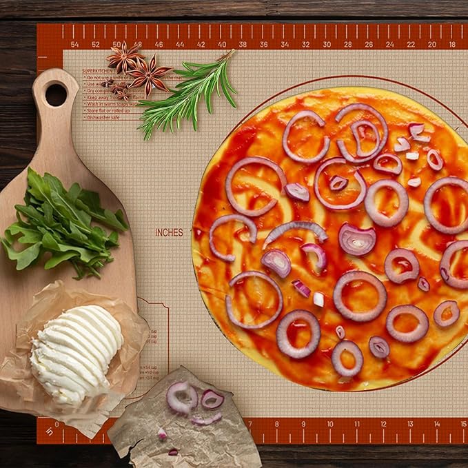 Pastry Mat, 0.7mm Extra Thick 28 x 20 Inches Large Non Stick Silicone Baking Pad - Image 7