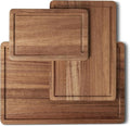 Amazon Basics Wooden Chopping Boards, 3-Piece Set, Acacia Wood, Pre-Oiled by AmazonBasics