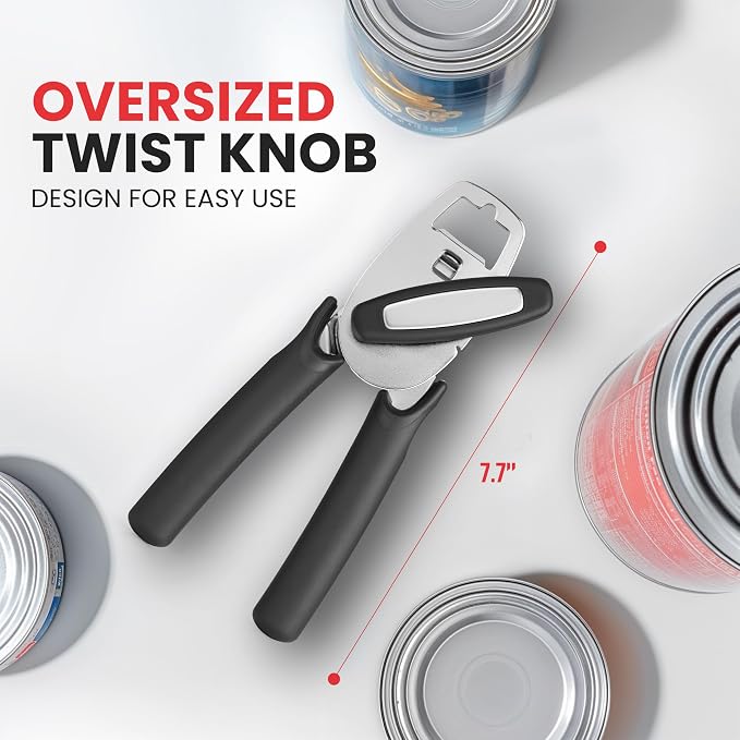 Zulay Kitchen Heavy Duty Stainless Steel Manual Can Opener – Ergonomic Soft - Image 4
