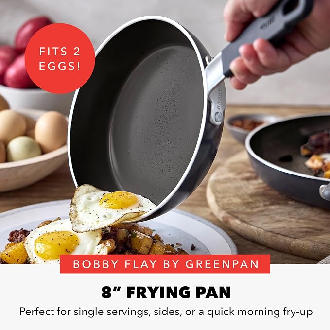 GreenPan x Bobby Flay 8" Nonstick Frying Pan Skillet, PFAS-Free Diamond Ceramic - Image 4