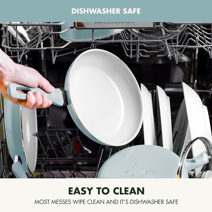 GreenPan Dover 12” Frying Pan Skillet, Non-Toxic PFAS-Free Ceramic Nonstick - Image 5