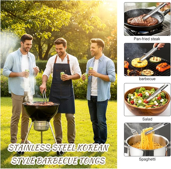 6 Pack Small Kitchen Tongs Set - Image 6