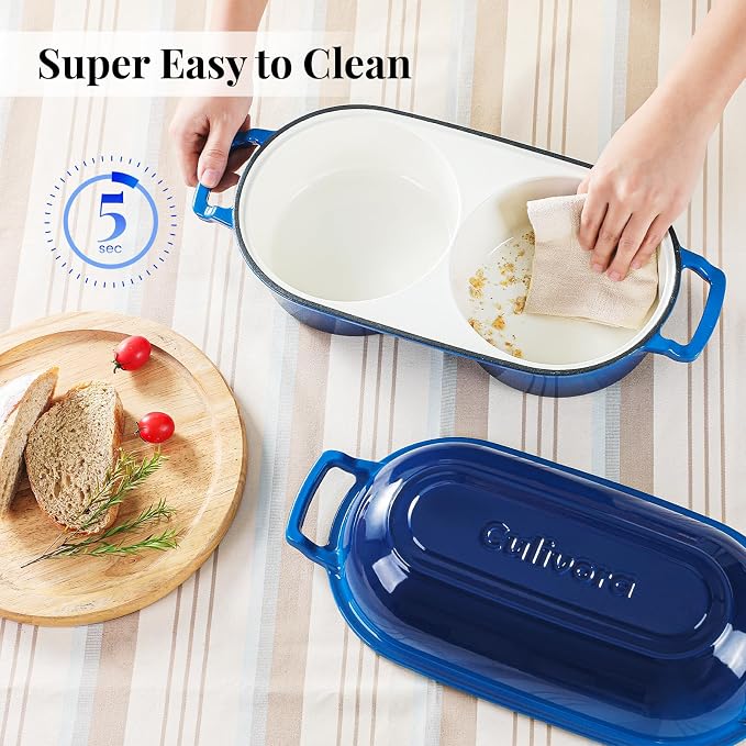 Cast Iron Bread Pan with Lid, Mini Enamel Sourdough Baking Dutch Oven Pot - Image 5