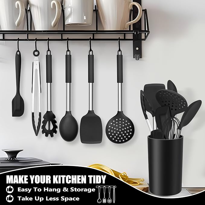 E-far 14 Pieces Silicone Cooking Utensils Set, Kitchen Utensils Set - Image 7