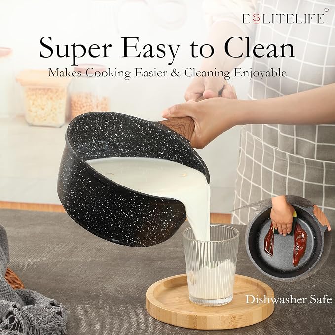 ESLITE LIFE 1.5 QT & 2.5 QT Sauce Pan Set - Image 6