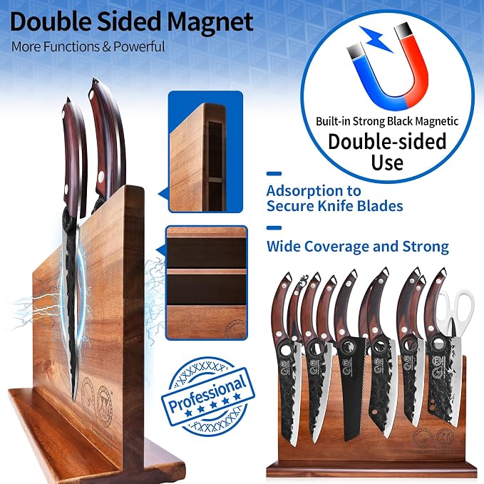XYJ Authentic Since 1986, Knife Block Set, High Carbon Steel Forged Blades - Image 5